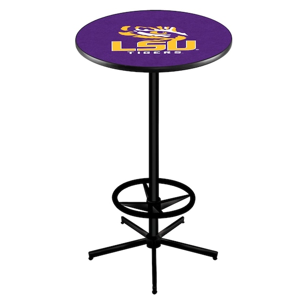 42" Black Louisiana State Pub Table